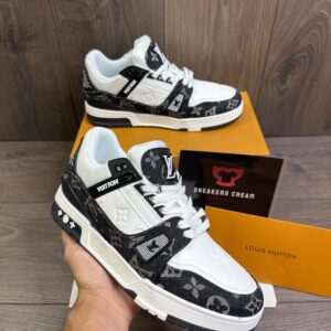 LV TRAINER BLANCA Y NEGRA DENIM