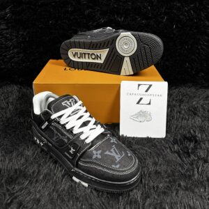 LV TRAINER DENIM BLACK